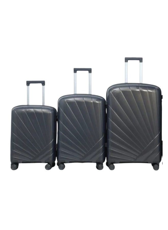 بوجاجو طقم حقائب سفر من البولي بروبيلين مكون من 3 قطع، مقاسات 28/24/20 بوصة، حقائب ترولي صلبة غير قابلة للكسر وخفيفة الوزن، مزودة بعجلات دوارة 360 درجة، وقفل TSA، وسحاب مزدوج مضاد للسرقة، ومقبض من الألومنيوم - حقائب سفر - Image 1